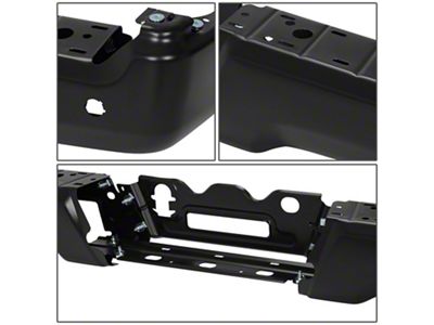 Rear Bumper; Pre-Drilled for Backup Sensors; Black (17-22 F-250 Super Duty)