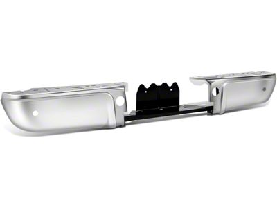 Rear Bumper; Pre-Drilled for Backup Sensors; Chrome (08-16 F-250 Super Duty)