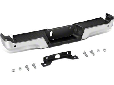 Rear Bumper; Pre-Drilled for Backup Sensors; Chrome (17-22 F-250 Super Duty)