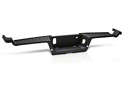Rear Bumper Step Pad; Pre-Drilled for Backup Sensors; Textured Black (17-22 F-250 Super Duty)