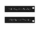 Rear Door Sills Accent Trim; Black with Gray Mountain Logo (11-16 F-250 Super Duty SuperCab, SuperCrew)