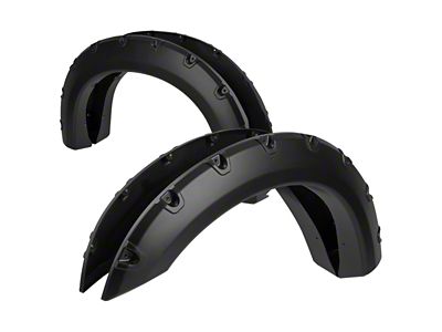 Rivet Style Fender Flares; Smooth Black (99-07 F-250 Super Duty)