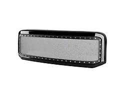 Rivet Style Mesh Upper Replacement Grille; Black (05-07 F-250 Super Duty)