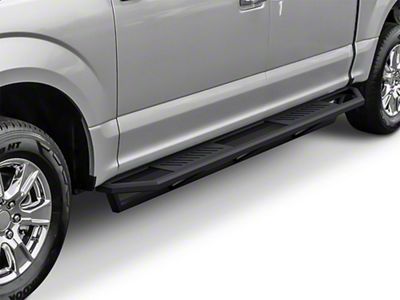 Rocker Armor Side Step Bars; Matte Black (17-24 F-250 Super Duty SuperCrew)