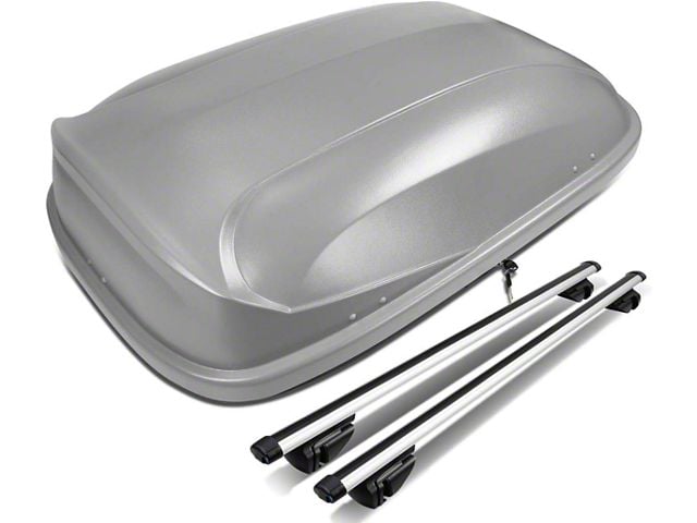 Cargo Rails F250 F-250 Super Duty Roof Rack Cross Bars with Lockable Cargo Box; 47-Inch ...