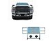 Rugged Heavy Duty Grille Guard with 7-Inch Black Round Flood LED Lights; Black (17-22 F-250 Super Duty)
