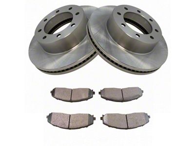 Semi-Metallic 8-Lug Brake Rotor and Pad Kit; Front (13-19 4WD F-250 Super Duty)