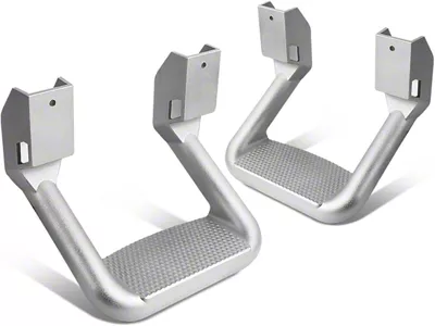 Side Hoop Steps; Silver (Universal; Some Adaptation May Be Required)