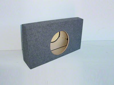 Single 12-Inch Behind Seat Subwoofer Box; Carpeted (04-16 F-250 Super Duty SuperCrew)