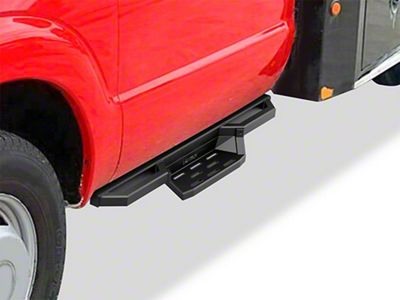 Square Tube Drop Style Nerf Side Step Bars; Matte Black (11-16 F-250 Super Duty Regular Cab)