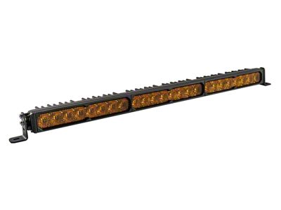 SS30 Sport Single Row LED Light Bar with Amber Backlight; Yellow Flood (Universal; Some Adaptation May Be Required)