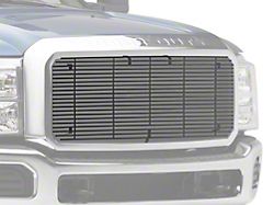 Stainless Steel Billet Upper Replacement Grille; Black (11-16 F-250 Super Duty)