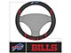 Steering Wheel Cover with Buffalo Bills Logo; Black (Universal; Some Adaptation May Be Required)