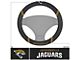 Steering Wheel Cover with Jacksonville Jaguars Logo; Black (Universal; Some Adaptation May Be Required)