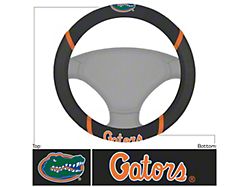 Steering Wheel Cover with University of Florida Logo; Black (Universal; Some Adaptation May Be Required)