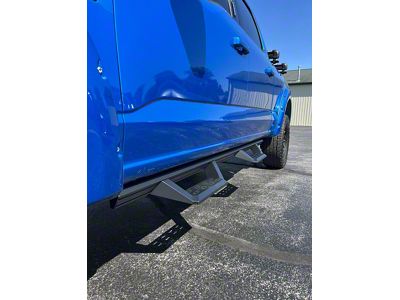 STX Drop Side Step Bars; Black (17-24 F-250 Super Duty SuperCab)