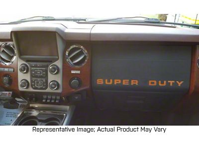 Super Duty Dash Letter Inserts; Gloss Black (11-16 F-250 Super Duty)