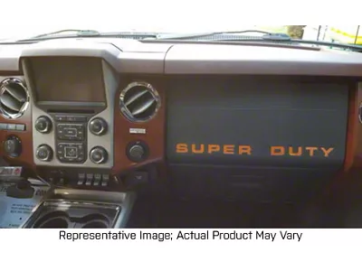 Super Duty Dash Letter Inserts; Matte Black (11-16 F-250 Super Duty)