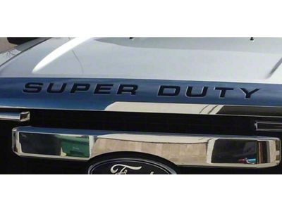 Super Duty Grille Letter Inserts; Gloss Black (11-16 F-250 Super Duty)