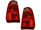 Tail Lights; Chrome Housing; Red Lens (11-16 F-250 Super Duty w/ Factory Halogen Tail Lights)