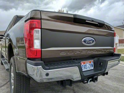 Tailgate Blackout; Gloss Black (17-19 F-250 Super Duty)