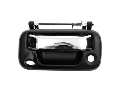 Tailgate Handle with Backup Camera Opening; Chrome and Black (11-16 F-250 Super Duty)