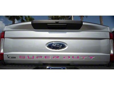 Tailgate Insert Letters; Hot Pink (17-19 F-250 Super Duty)