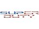 Tailgate Letter Inserts; American Flag (23-24 F-250 Super Duty, Excluding Platinum)