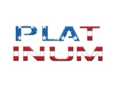 Tailgate Letter Inserts; American Flag (23-25 F-250 Super Duty Platinum)