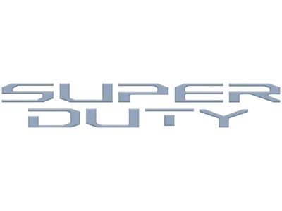 Tailgate Letter Inserts; Azure Gray (23-25 F-250 Super Duty, Excluding Platinum)