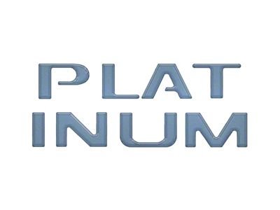 Tailgate Letter Inserts; Azure Gray (23-25 F-250 Super Duty Platinum)