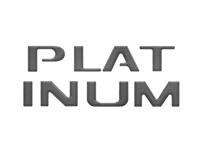 Tailgate Letter Inserts; Carbonized Gray (23-25 F-250 Super Duty Platinum)