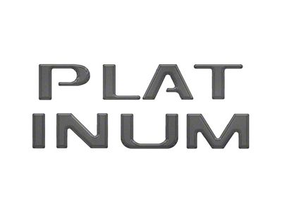 Tailgate Letter Inserts; Carbonized Gray (23-24 F-250 Super Duty Platinum)