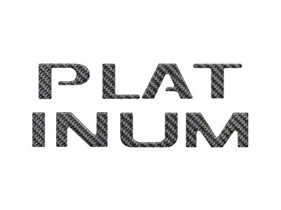 Tailgate Letter Inserts; Domed Carbon Fiber (23-25 F-250 Super Duty Platinum)