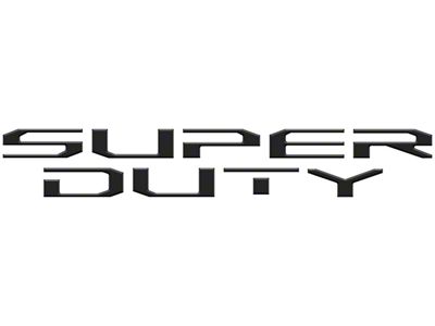 Tailgate Letter Inserts; Gloss Black (23-25 F-250 Super Duty, Excluding Platinum)