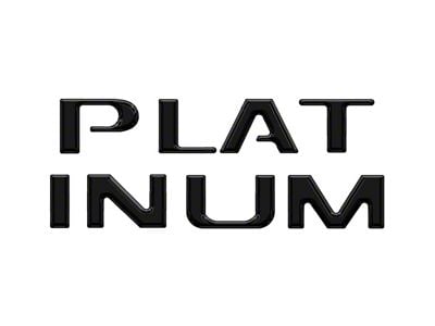 Tailgate Letter Inserts; Gloss Black (23-25 F-250 Super Duty Platinum)