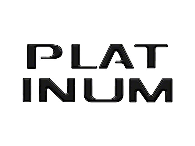 Tailgate Letter Inserts; Gloss Black (23-24 F-250 Super Duty Platinum)