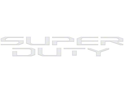 Tailgate Letter Inserts; Gloss White (23-25 F-250 Super Duty, Excluding Platinum)