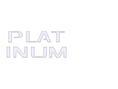 Tailgate Letter Inserts; Gloss White (23-24 F-250 Super Duty Platinum)