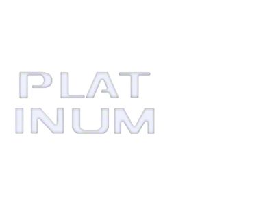 Tailgate Letter Inserts; Gloss White (23-25 F-250 Super Duty Platinum)