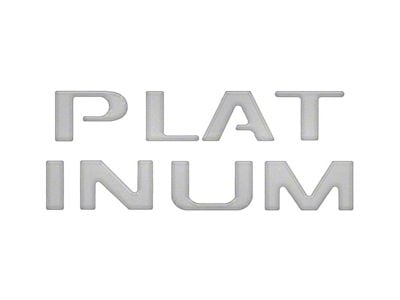 Tailgate Letter Inserts; Iconic Silver (23-24 F-250 Super Duty Platinum)
