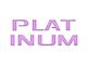 Tailgate Letter Inserts; Lavender Purple (23-24 F-250 Super Duty Platinum)
