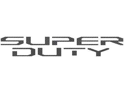 Tailgate Letter Inserts; Raw Carbon Fiber (23-25 F-250 Super Duty, Excluding Platinum)