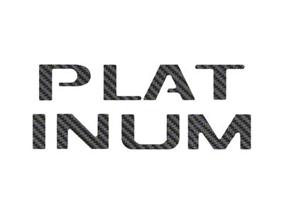 Tailgate Letter Inserts; Raw Carbon Fiber (23-25 F-250 Super Duty Platinum)