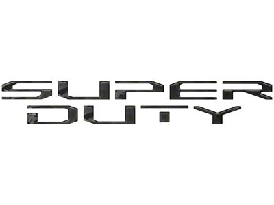 Tailgate Letter Inserts; Reflective Black Shadow (23-25 F-250 Super Duty, Excluding Platinum)
