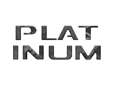 Tailgate Letter Inserts; Reflective Black Shadow (23-25 F-250 Super Duty Platinum)