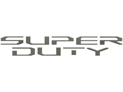 Tailgate Letter Inserts; Stone Gray (23-25 F-250 Super Duty, Excluding Platinum)