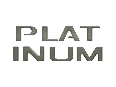 Tailgate Letter Inserts; Stone Gray (23-25 F-250 Super Duty Platinum)