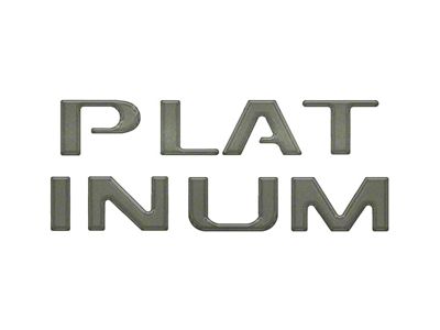 Tailgate Letter Inserts; Stone Gray (23-24 F-250 Super Duty Platinum)