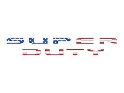 Tailgate Letter Overlays; American Flag (20-22 F-250 Super Duty Platinum; 20-25 F-250 Super Duty Limited)